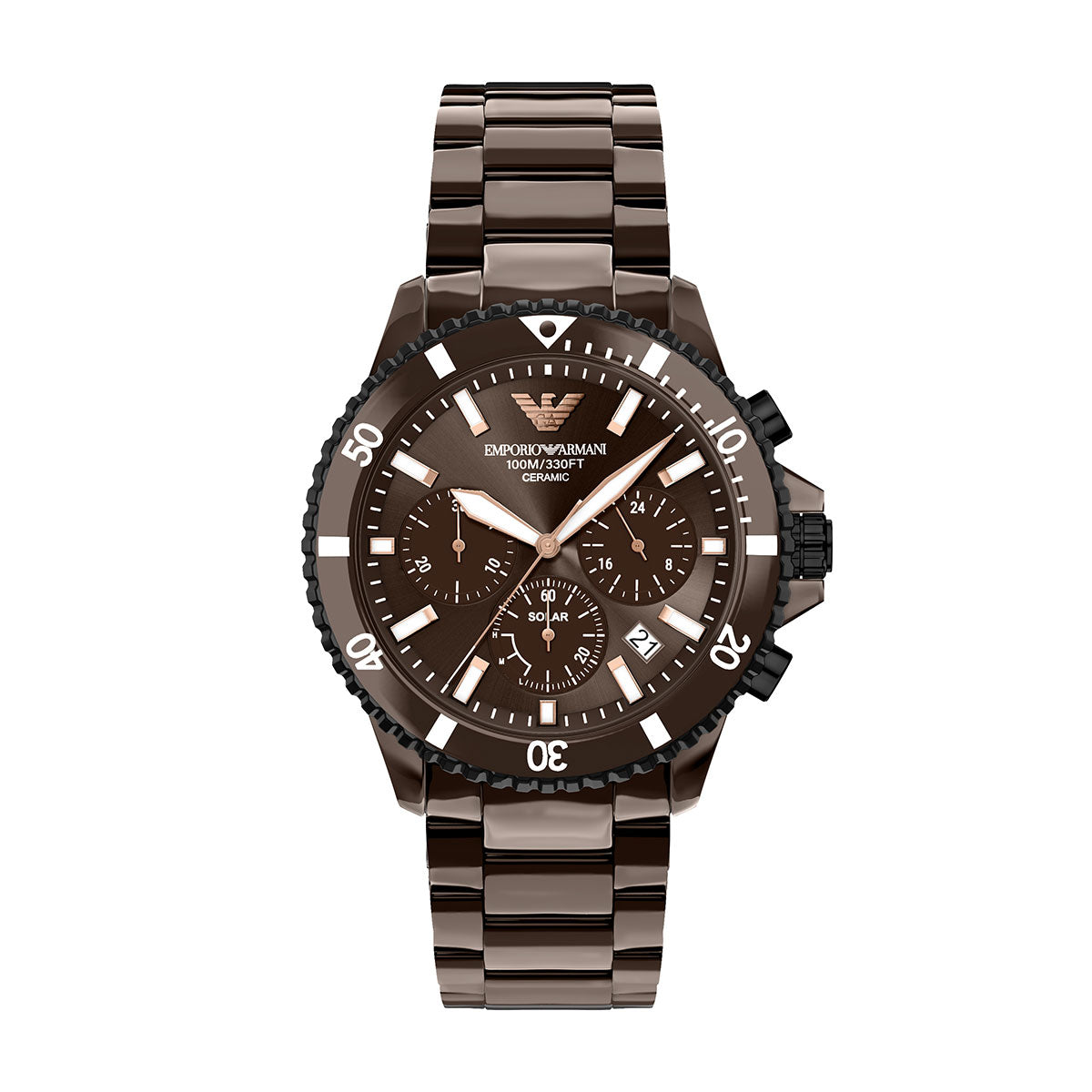 エンポリオアルマーニ EMPORIO ARMANI 腕時計 メンズ ソーラー クロノグラフ セラミック AR70025