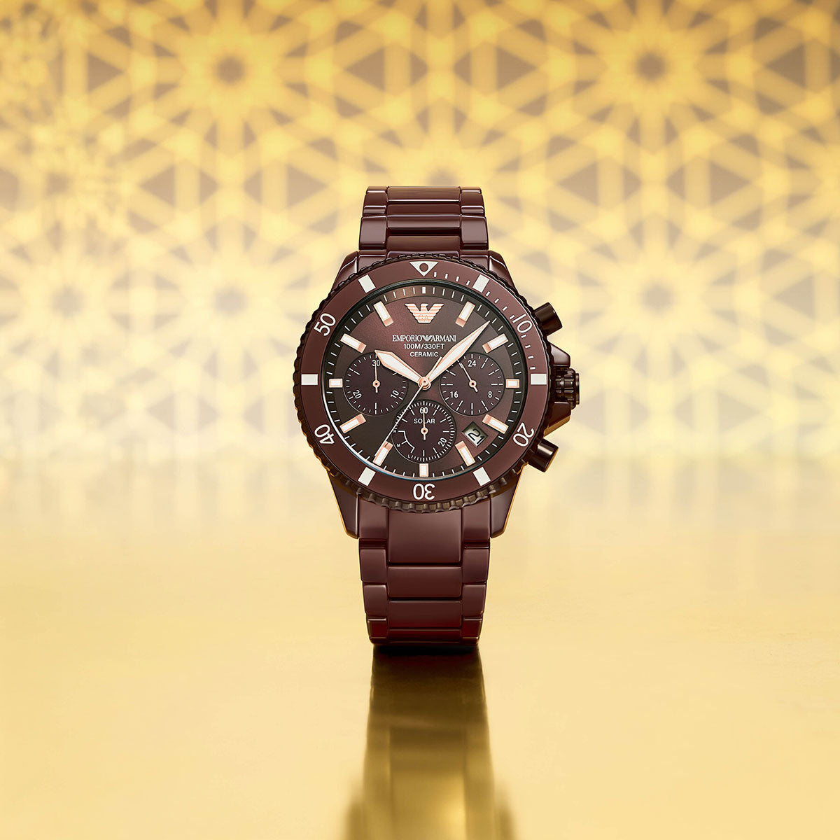 エンポリオアルマーニ EMPORIO ARMANI 腕時計 メンズ ソーラー クロノグラフ セラミック AR70025