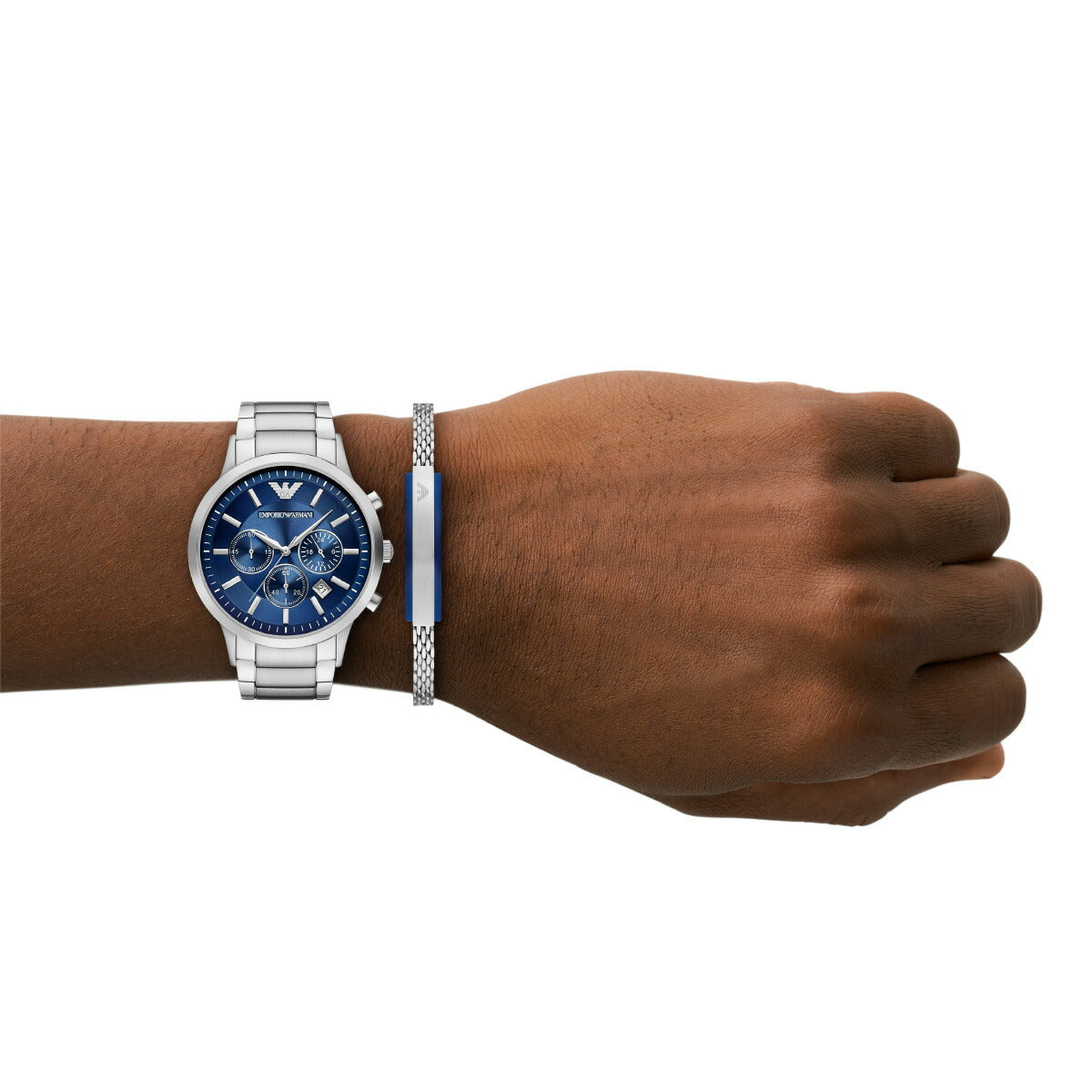 エンポリオアルマーニ EMPORIO ARMANI 腕時計 メンズ クロノグラフ ステンレススチール AR80081SET【2025 新作】