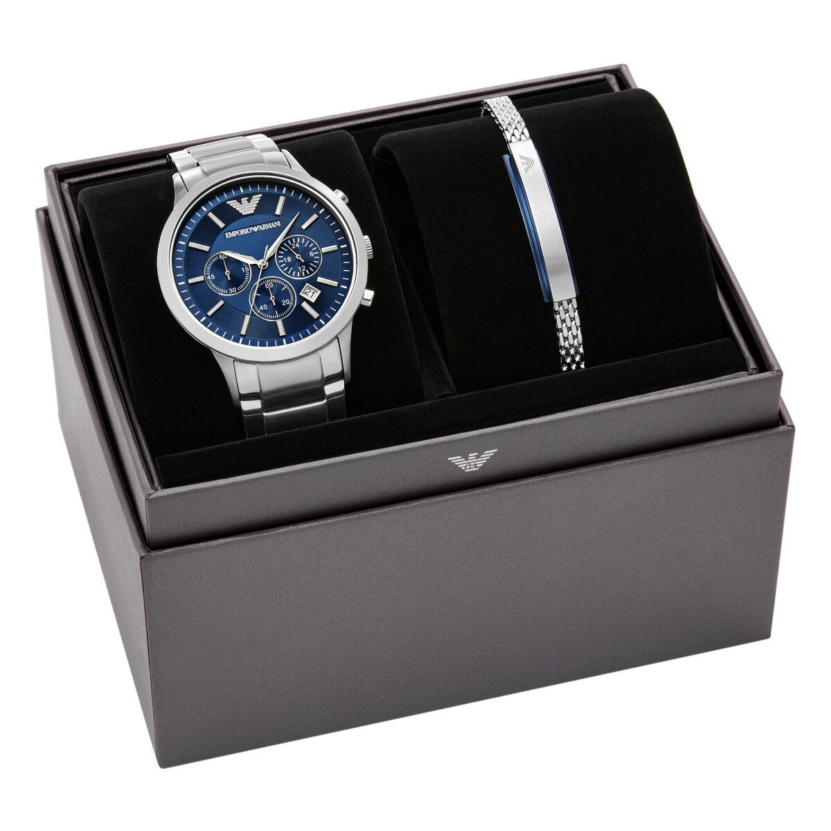 エンポリオアルマーニ EMPORIO ARMANI 腕時計 メンズ クロノグラフ ステンレススチール AR80081SET【2025 新作】