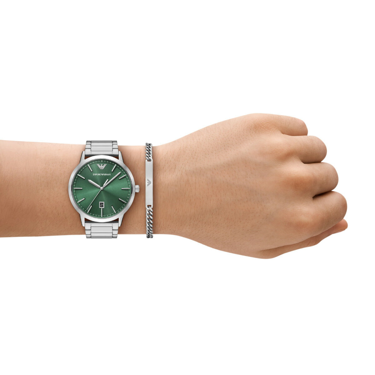 エンポリオアルマーニ EMPORIO ARMANI 腕時計 メンズ ステンレススチール AR80082SET【2025 新作】