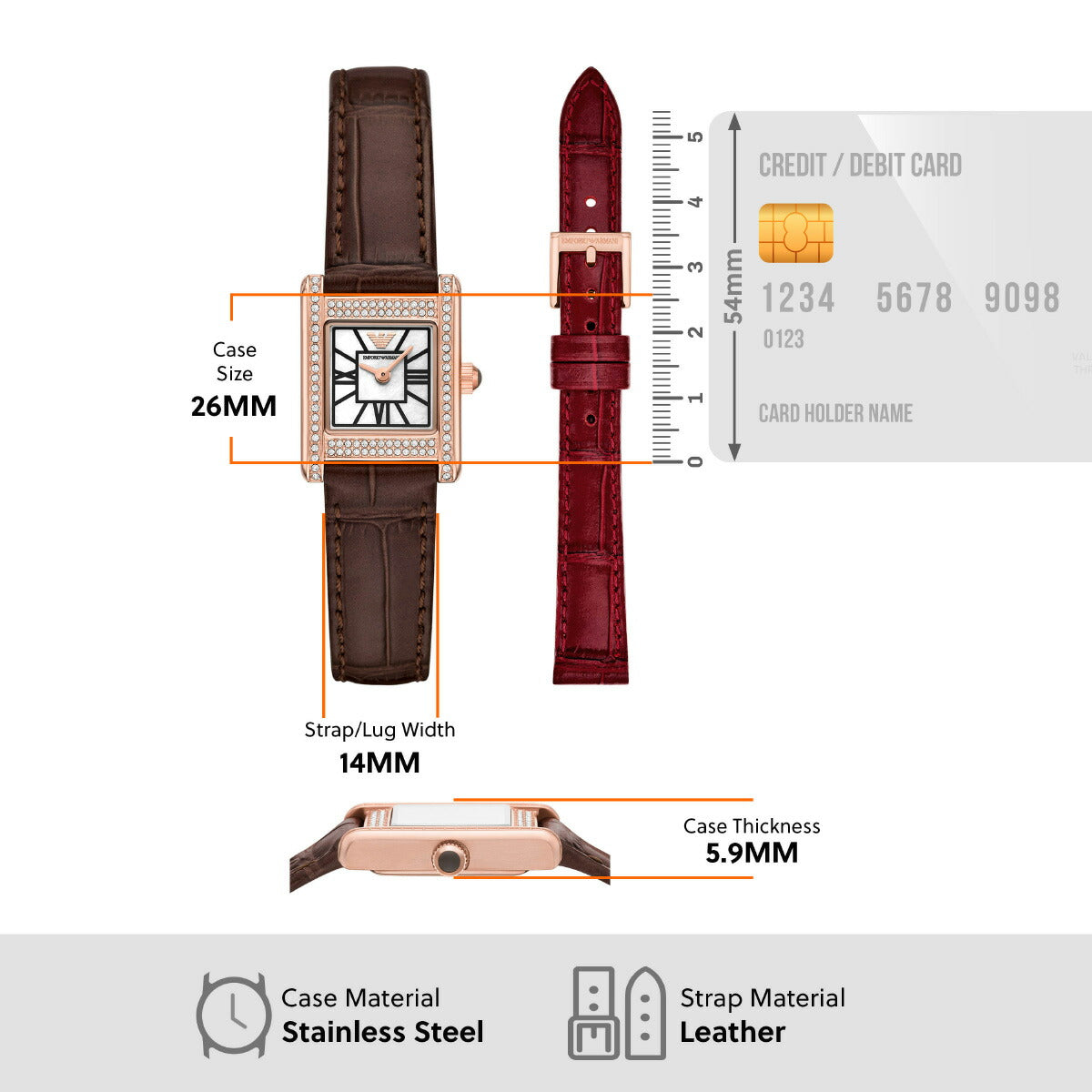 エンポリオアルマーニ EMPORIO ARMANI 腕時計 レディース ウォッチ＆交換用レザーストラップセット AR80083SET【2025 新作】