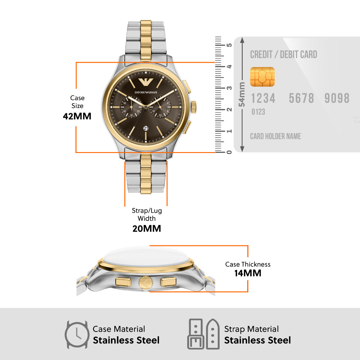 エンポリオアルマーニ EMPORIO ARMANI 腕時計 メンズ クロノグラフ ステンレススチール ウォッチ＆ブレスレットセット AR80084SET【2026 新作】【60回分割手数料無料！】