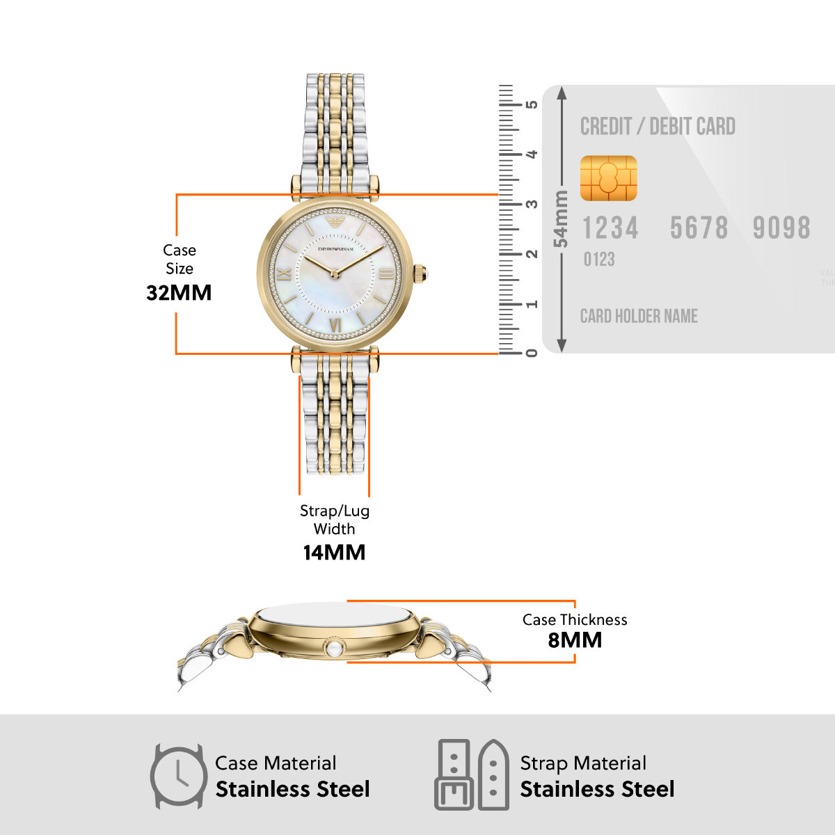 エンポリオアルマーニ EMPORIO ARMANI 腕時計 レディース ステンレススチール ウォッチ＆ブレスレットセット AR80086SET【2026 新作】【60回分割手数料無料！】