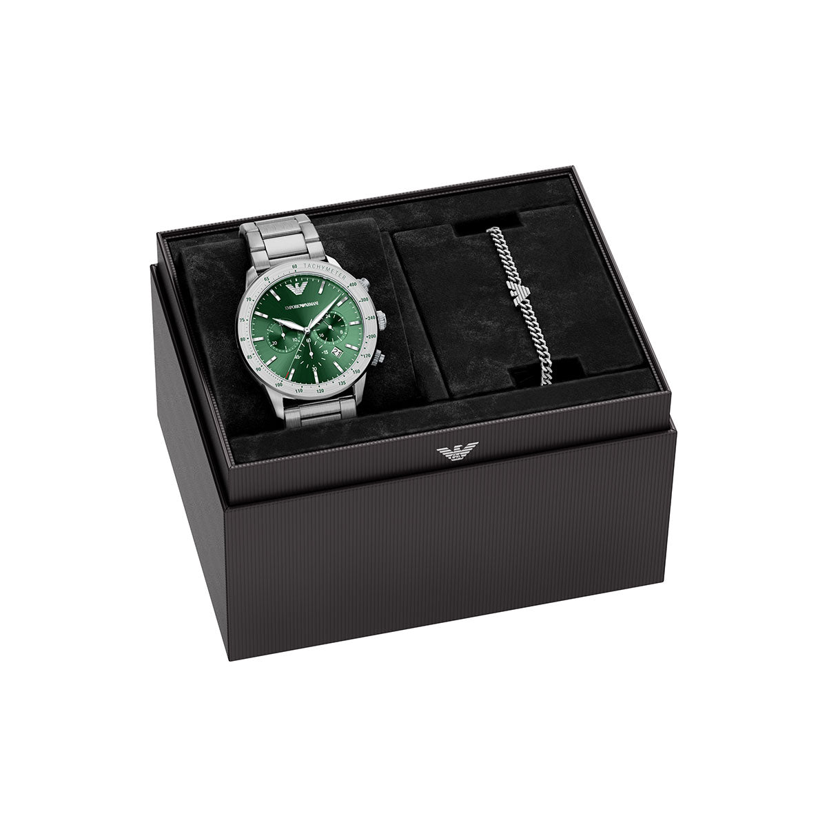 エンポリオアルマーニ EMPORIO ARMANI 腕時計 メンズ クロノグラフ ステンレス ウォッチ＆ブレスレットセット AR80088SET