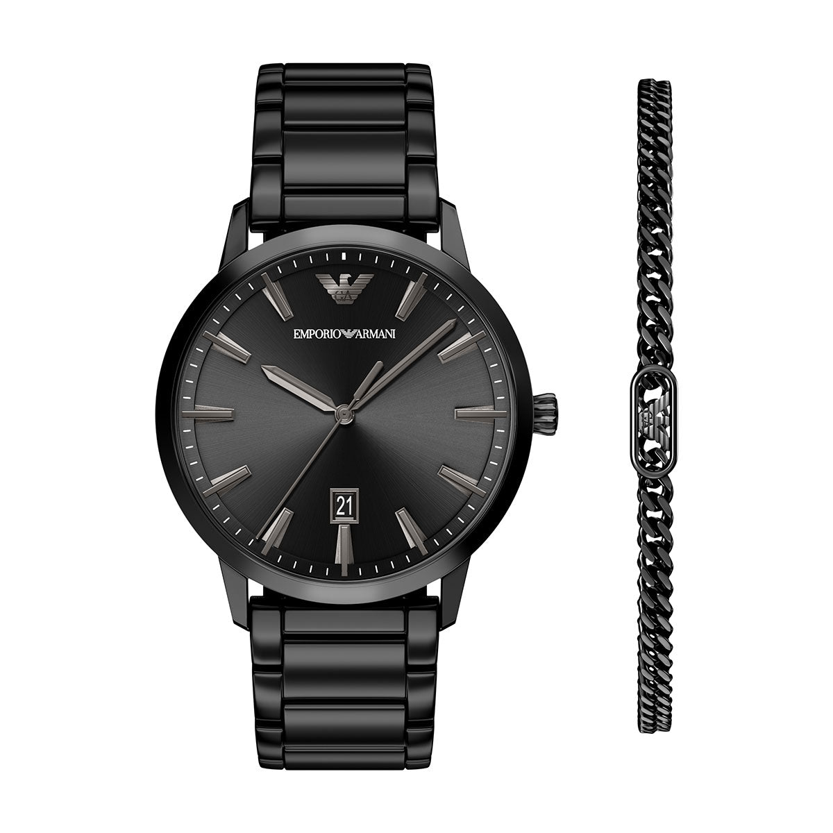 エンポリオアルマーニ EMPORIO ARMANI 腕時計 メンズ ステンレス ウォッチ＆ブレスレットセット AR80089SET