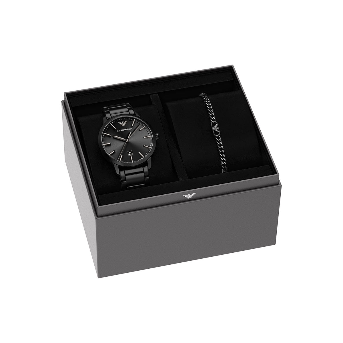 エンポリオアルマーニ EMPORIO ARMANI 腕時計 メンズ ステンレス ウォッチ＆ブレスレットセット AR80089SET