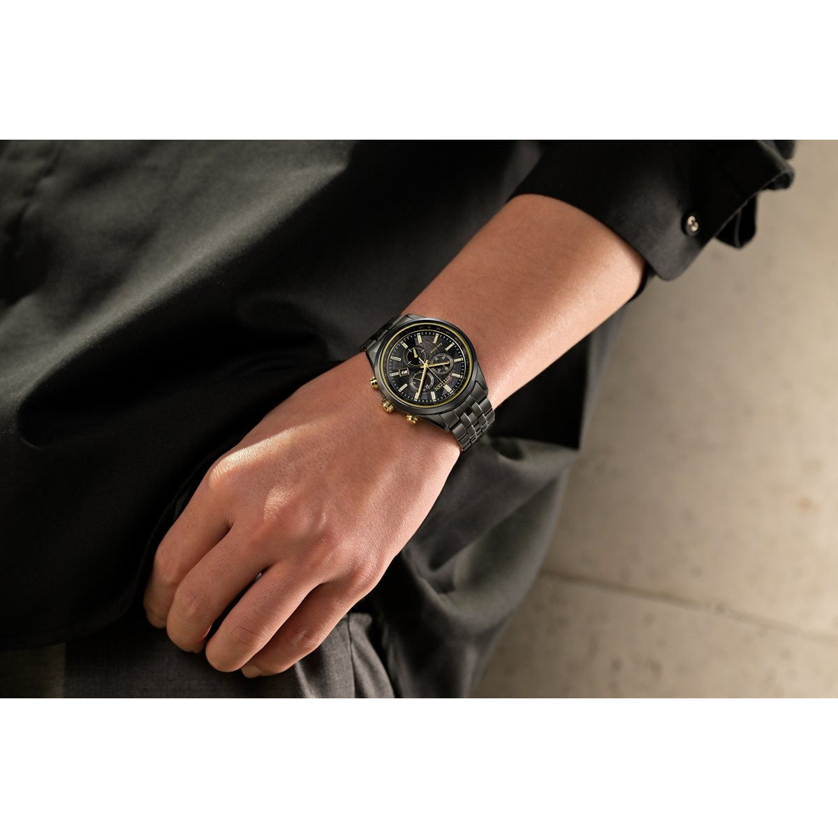 シチズンコレクション CITIZEN COLLECTION エコドライブ ソーラー クロノグラフ 限定 腕時計 メンズ AT2576-68E LIGHT in BLACK Eco-Drive 50th Anniversary Edition【2026 新作】