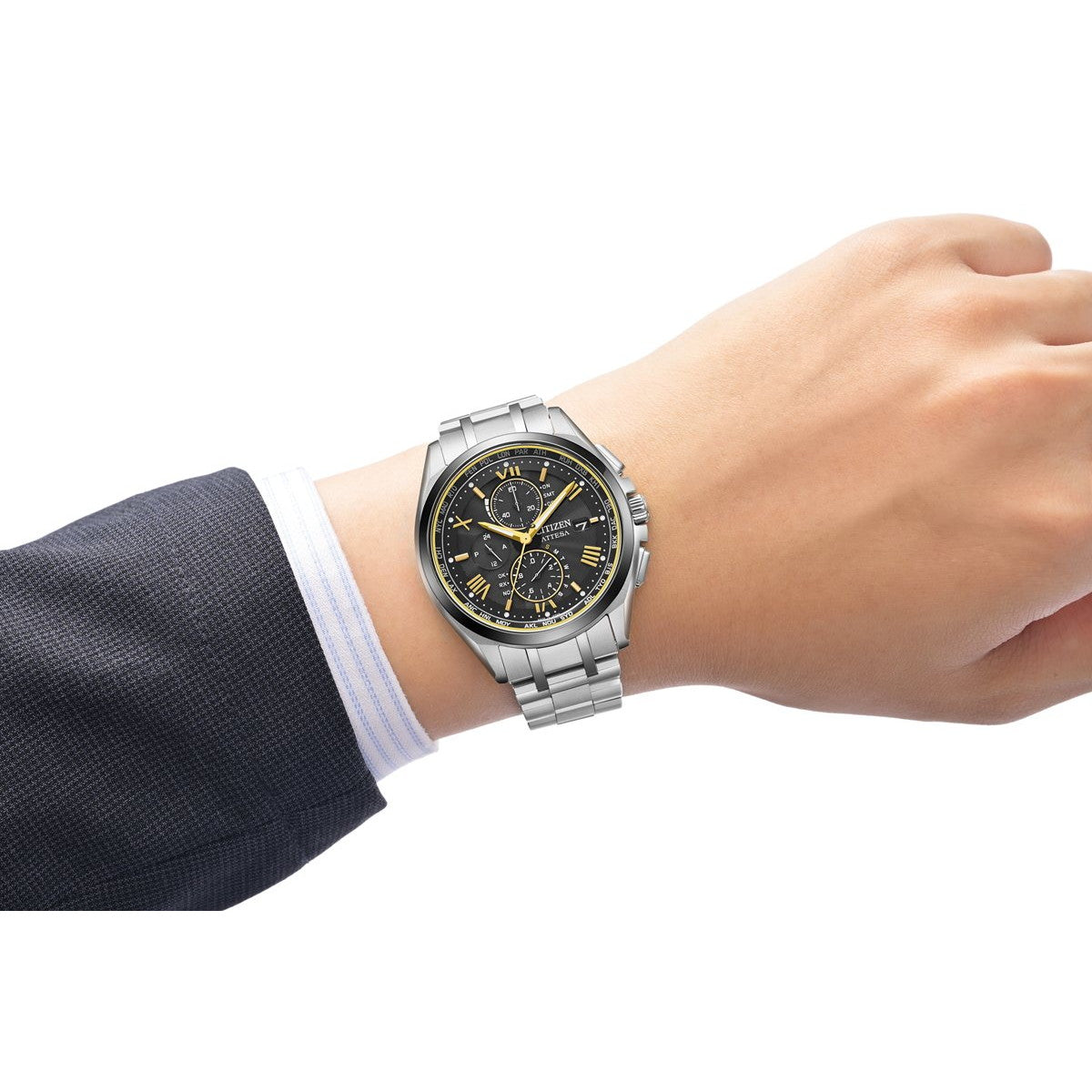 シチズン アテッサ エコ ドライブ 電波時計 限定モデル AT8244-57E ダイレクトフライト 腕時計 メンズ CITIZEN ATTESA KIZASHI COLLECTION【2026 新作】