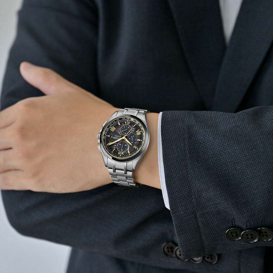 シチズン アテッサ エコ ドライブ 電波時計 限定モデル AT8244-57E ダイレクトフライト 腕時計 メンズ CITIZEN ATTESA KIZASHI COLLECTION【2026 新作】