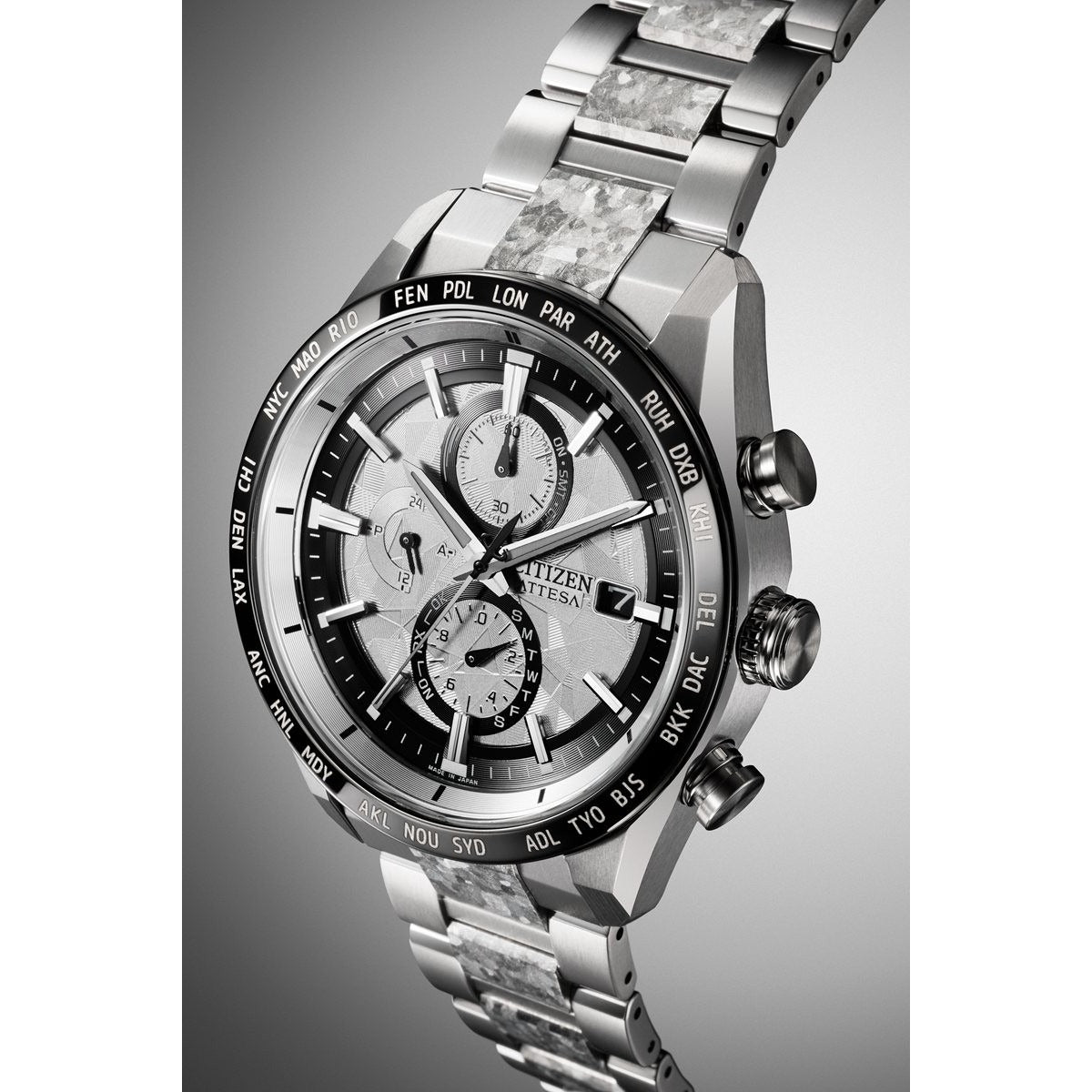 シチズン アテッサ CITIZEN ATTESA エコドライブ 電波時計 限定 腕時計 メンズ AT8284-61A ダイレクトフライト ACT Line Platinum Shine Collection【2025 新作】