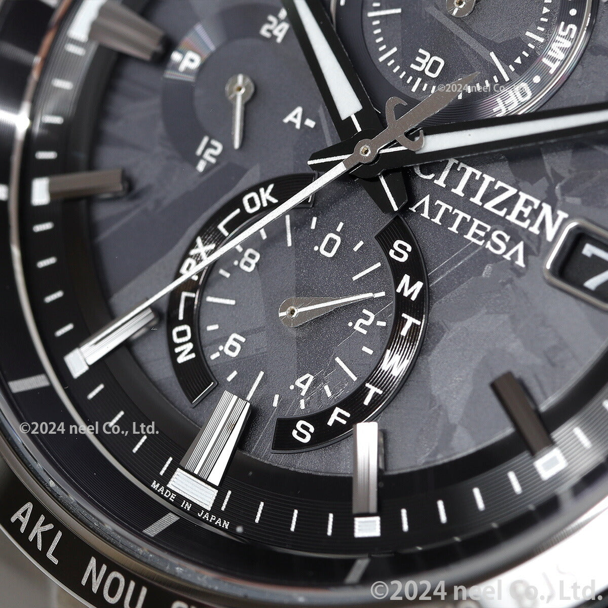 シチズン アテッサ HAKUTO-R コラボ 限定 第5弾 CITIZEN ATTESA エコドライブ 電波時計 腕時計 メンズ AT8287-62E ダイレクトフライト ACT Line ブラックチタニウム【2024 新作】