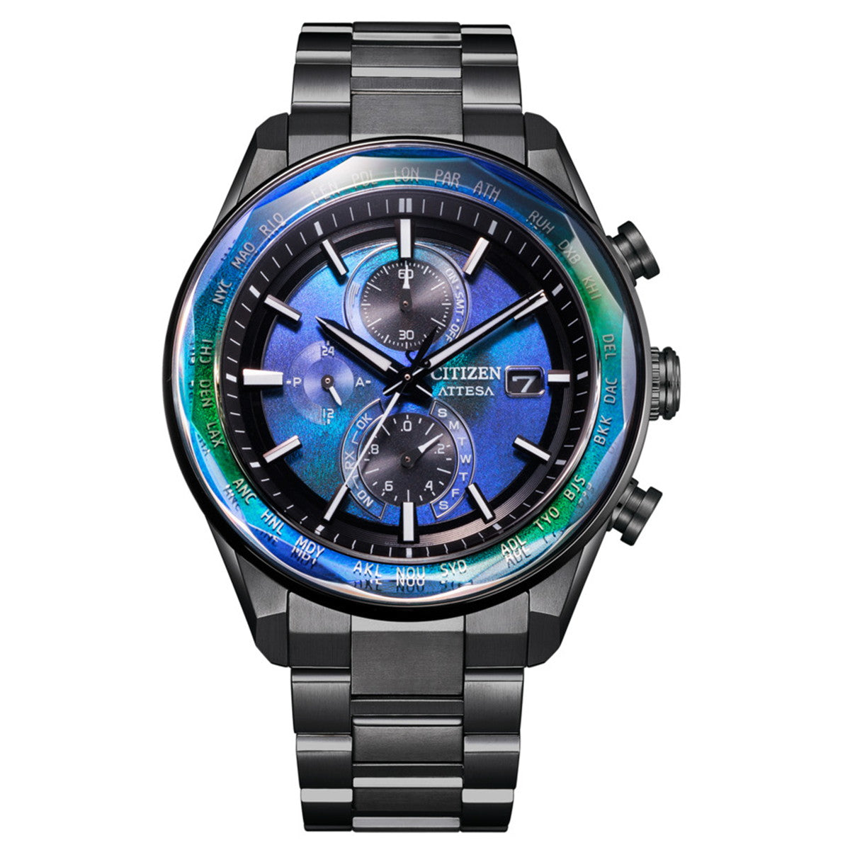 シチズン アテッサ CITIZEN ATTESA エコドライブ 電波時計 限定モデル 腕時計 メンズ AT8314-53L ダイレクトフライト ACT Line ブラックチタニウム【2025 新作】