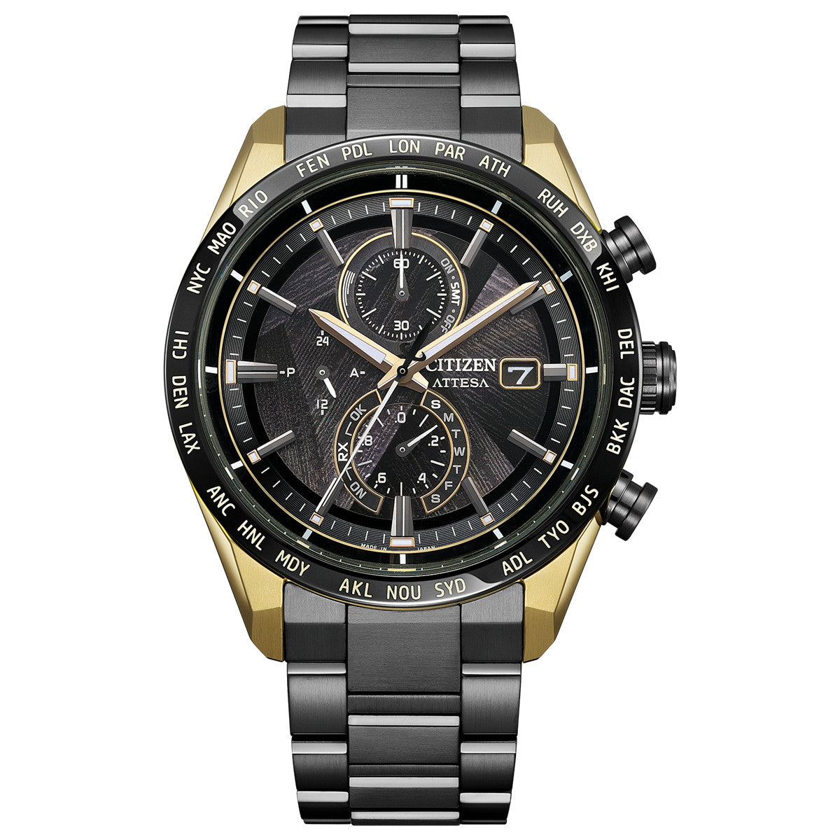 シチズン アテッサ CITIZEN ATTESA エコドライブ 電波時計 限定 腕時計 メンズ AT8384-58E ダイレクトフライト ACT Line LIGHT in BLACK Eco-Drive 50th Anniversary Edition【2026 新作】