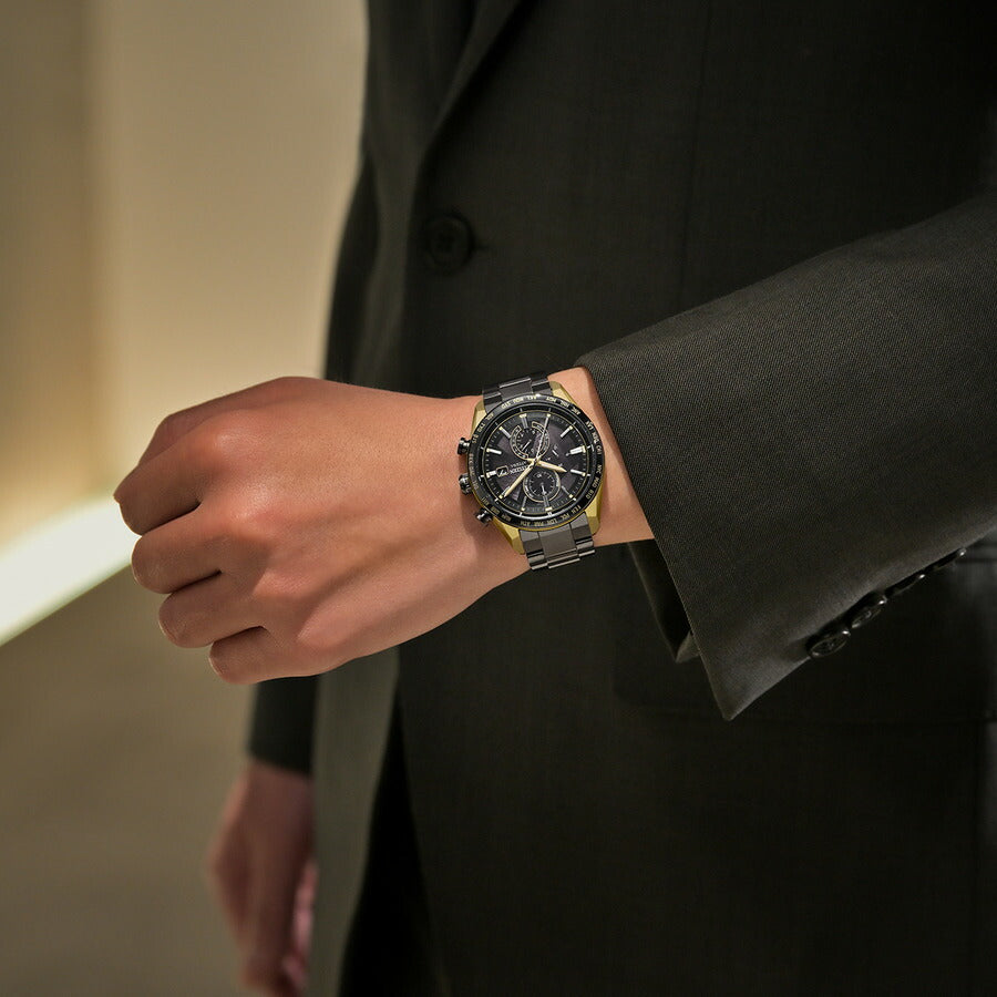 シチズン アテッサ CITIZEN ATTESA エコドライブ 電波時計 限定 腕時計 メンズ AT8384-58E ダイレクトフライト ACT Line LIGHT in BLACK Eco-Drive 50th Anniversary Edition【2026 新作】