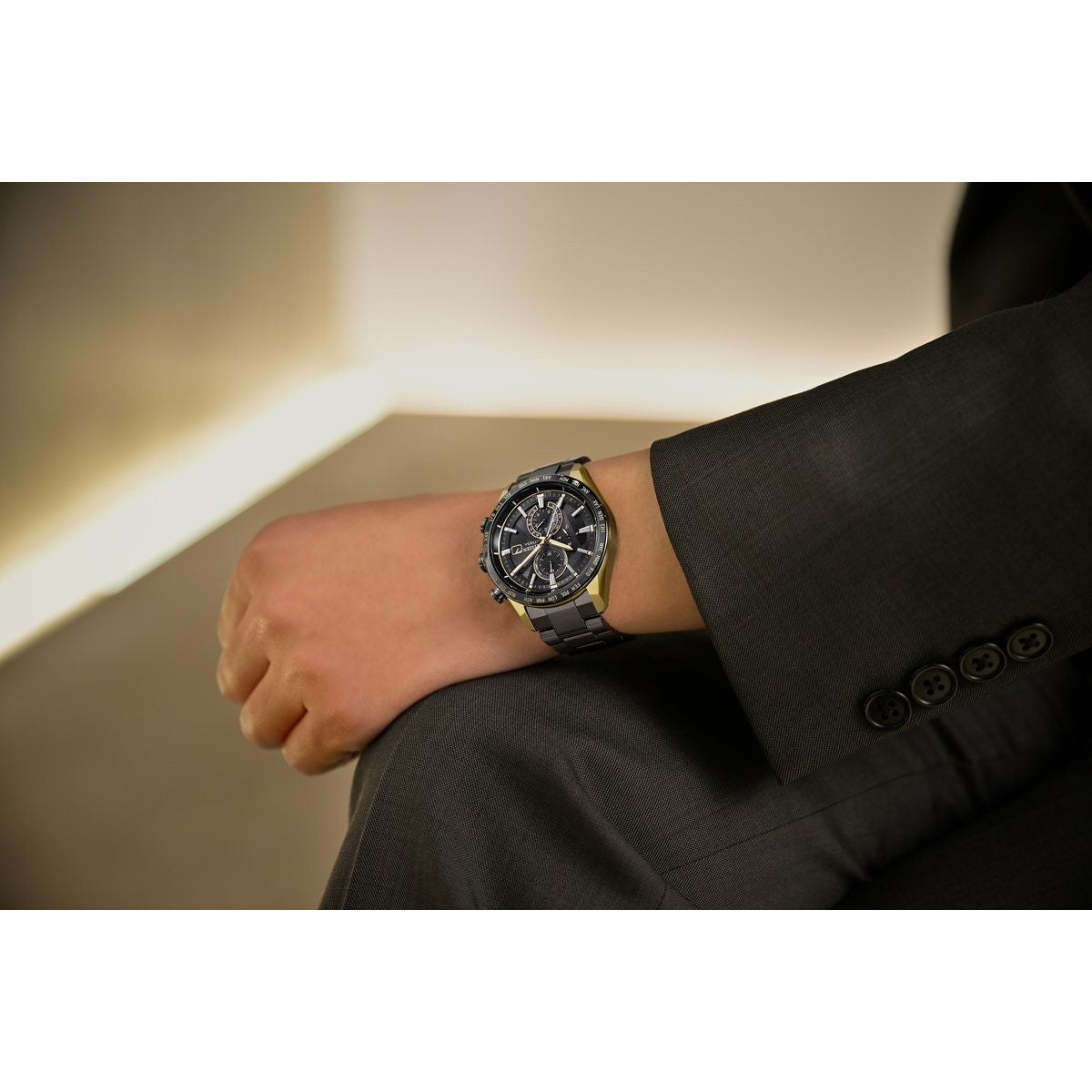 シチズン アテッサ CITIZEN ATTESA エコドライブ 電波時計 限定 腕時計 メンズ AT8384-58E ダイレクトフライト ACT Line LIGHT in BLACK Eco-Drive 50th Anniversary Edition【2026 新作】