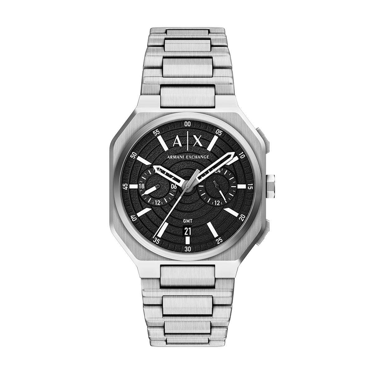 A|X アルマーニ エクスチェンジ ARMANI EXCHANGE 腕時計 メンズ デュアルタイム BASS ステンレススチール AX1475【60回分割手数料無料！】【2026新作】