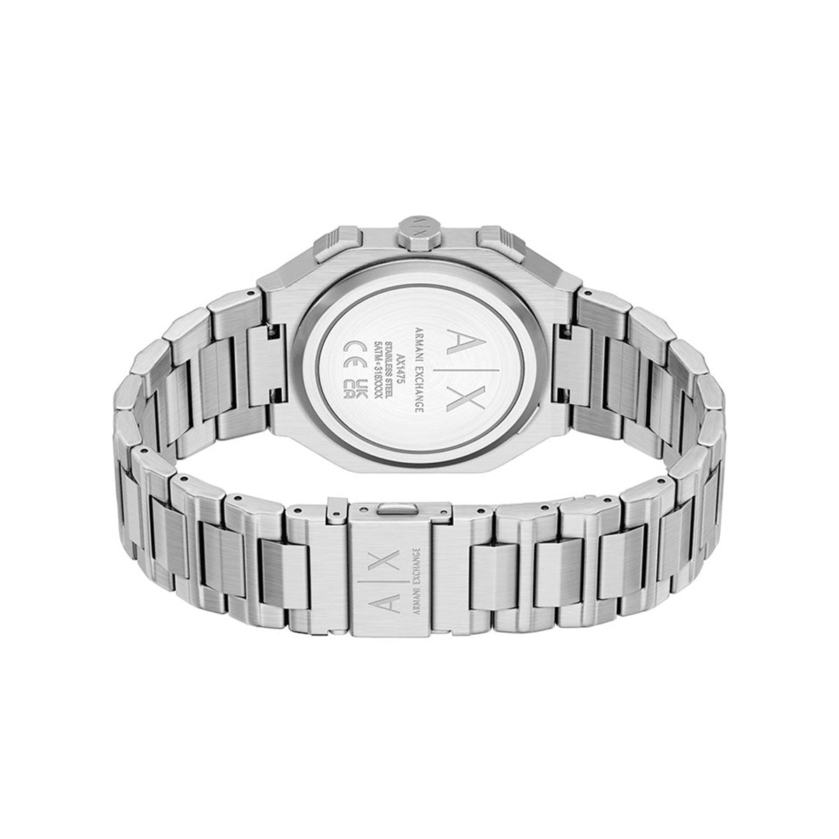 A|X アルマーニ エクスチェンジ ARMANI EXCHANGE 腕時計 メンズ デュアルタイム BASS ステンレススチール AX1475【60回分割手数料無料！】【2026新作】