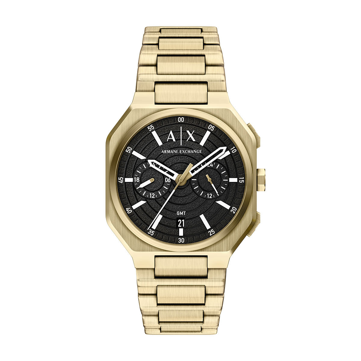 A|X アルマーニ エクスチェンジ ARMANI EXCHANGE 腕時計 メンズ デュアルタイム BASS ステンレススチール AX1476【60回分割手数料無料！】【2026新作】