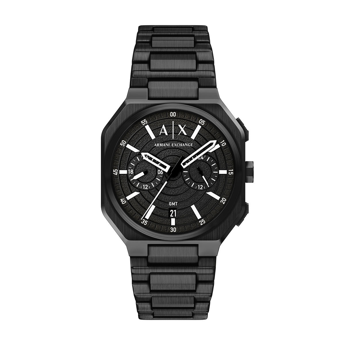 A|X アルマーニ エクスチェンジ ARMANI EXCHANGE 腕時計 メンズ デュアルタイム BASS ステンレススチール AX1478【60回分割手数料無料！】【2026新作】
