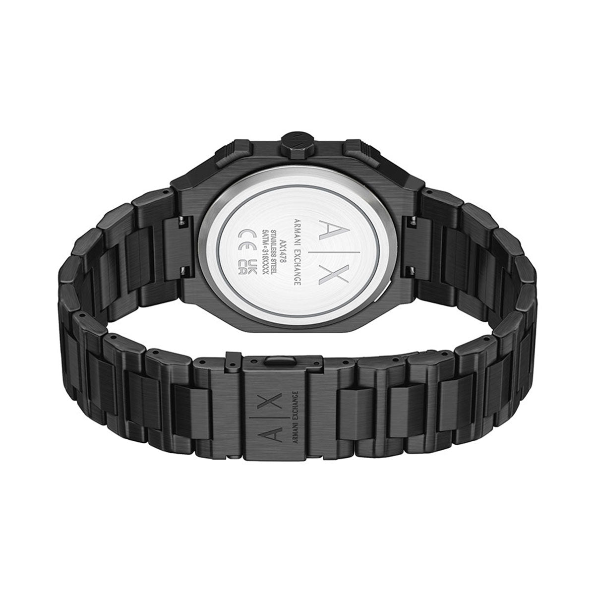 A|X アルマーニ エクスチェンジ ARMANI EXCHANGE 腕時計 メンズ デュアルタイム BASS ステンレススチール AX1478【60回分割手数料無料！】【2026新作】