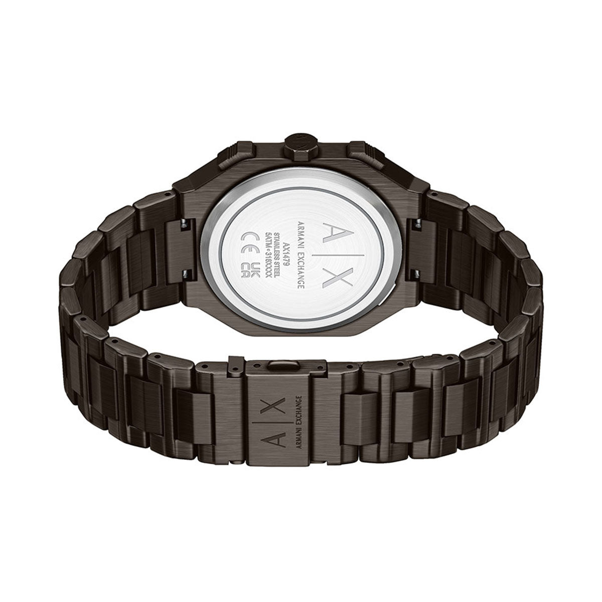 A|X アルマーニ エクスチェンジ ARMANI EXCHANGE 腕時計 メンズ デュアルタイム BASS ステンレススチール AX1479【60回分割手数料無料！】【2026新作】