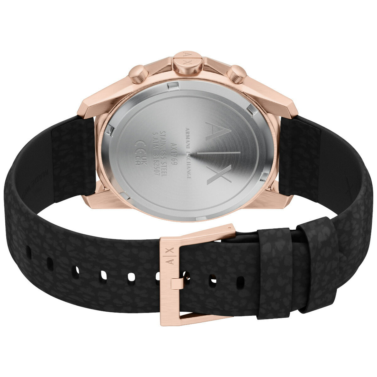 A|X アルマーニ エクスチェンジ ARMANI EXCHANGE 腕時計 メンズ クロノグラフ ブラック ラバー AX1769【2025 新作】