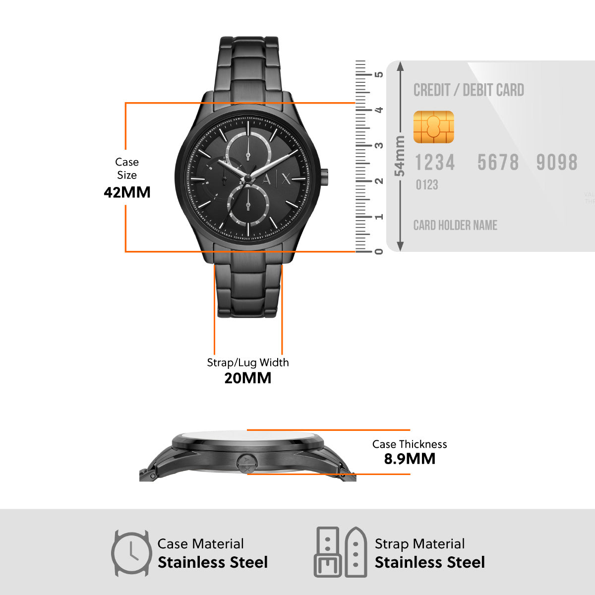 A|X アルマーニ エクスチェンジ ARMANI EXCHANGE 腕時計 メンズ ステンレススチールウォッチ AX1867