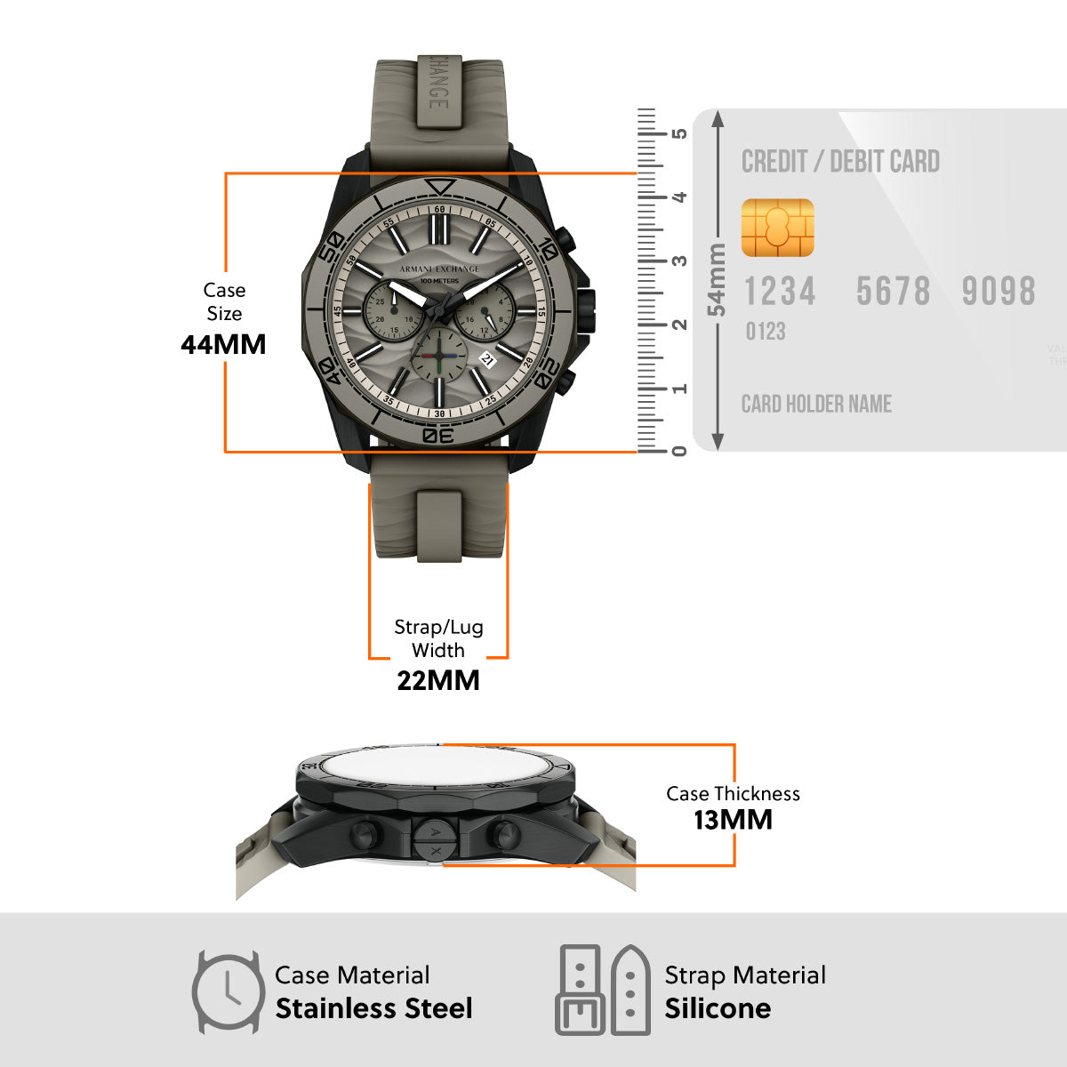 A|X アルマーニ エクスチェンジ ARMANI EXCHANGE 腕時計 メンズ クロノグラフ シリコン AX1971【2026 新作】【60回分割手数料無料！】