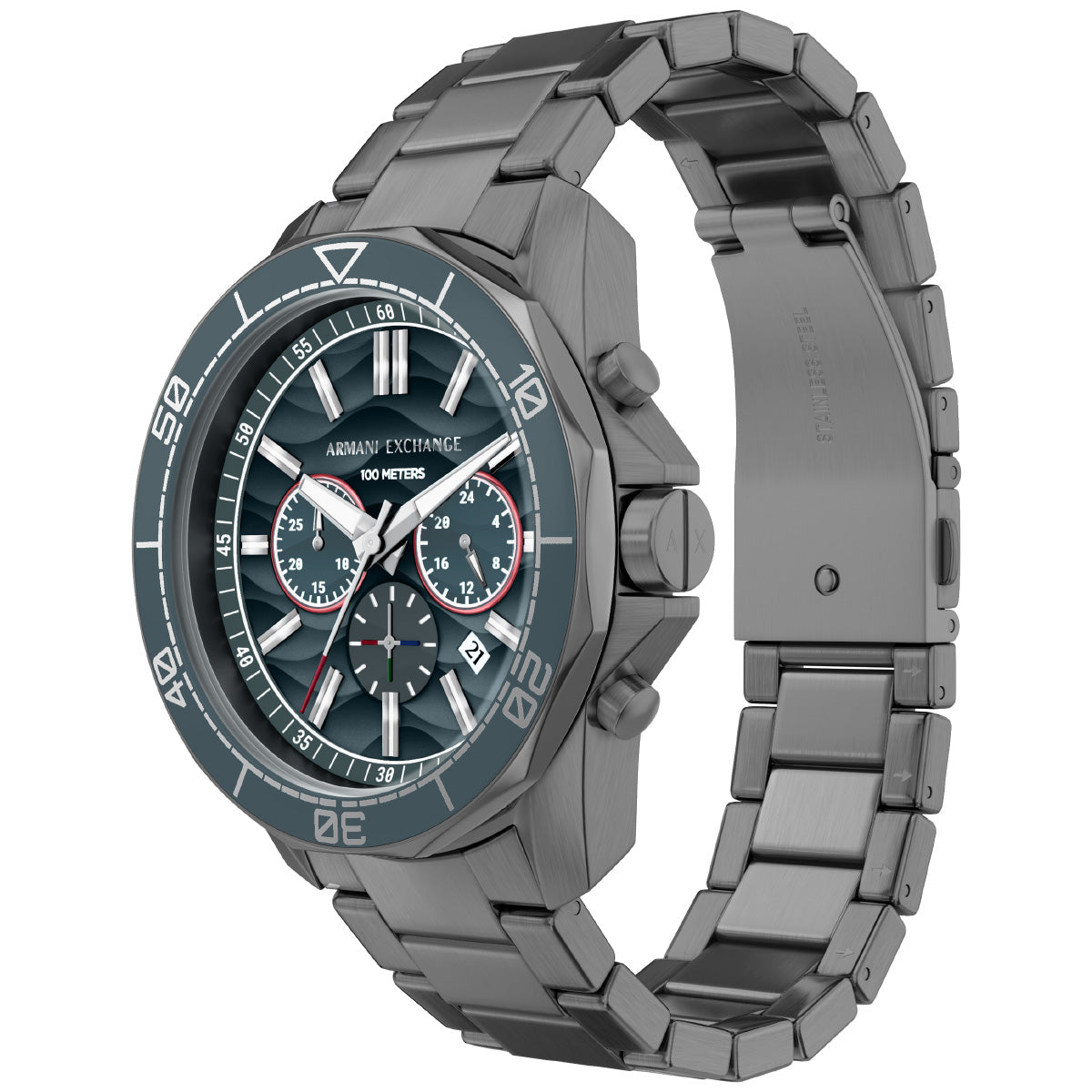 A|X アルマーニ エクスチェンジ ARMANI EXCHANGE 腕時計 メンズ クロノグラフ ステンレススチール AX1972【2026 新作】【60回分割手数料無料！】