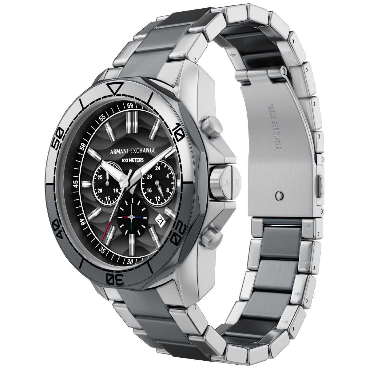 A|X アルマーニ エクスチェンジ ARMANI EXCHANGE 腕時計 メンズ クロノグラフ ステンレススチール AX1973【2026 新作】【60回分割手数料無料！】