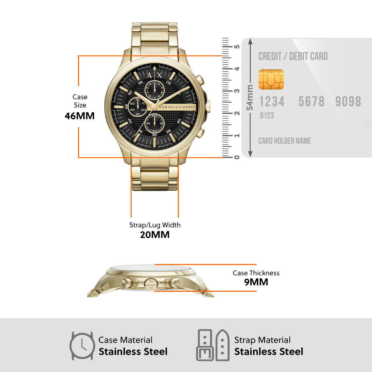 A|X アルマーニ エクスチェンジ ARMANI EXCHANGE 腕時計 メンズ クロノグラフ ステンレススチールウォッチ AX2137