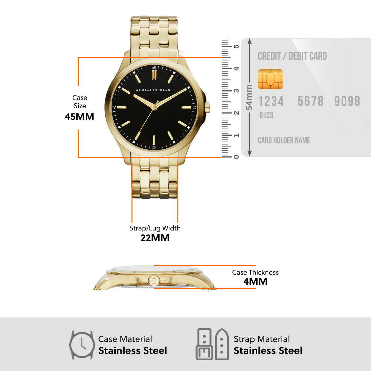 A|X アルマーニ エクスチェンジ ARMANI EXCHANGE 腕時計 メンズ ステンレススチールウォッチ AX2145