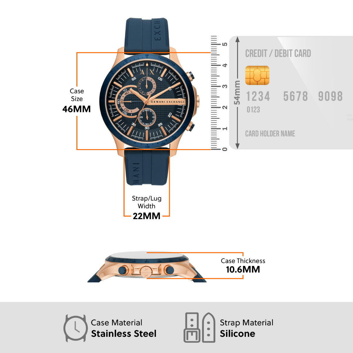 A|X アルマーニ エクスチェンジ ARMANI EXCHANGE 腕時計 メンズ クロノグラフ シリコンウォッチ AX2440