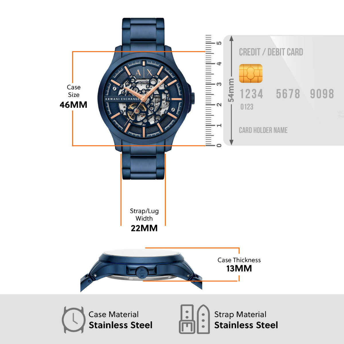 A|X アルマーニ エクスチェンジ ARMANI EXCHANGE 腕時計 メンズ ステンレススチールウォッチ AX2457
