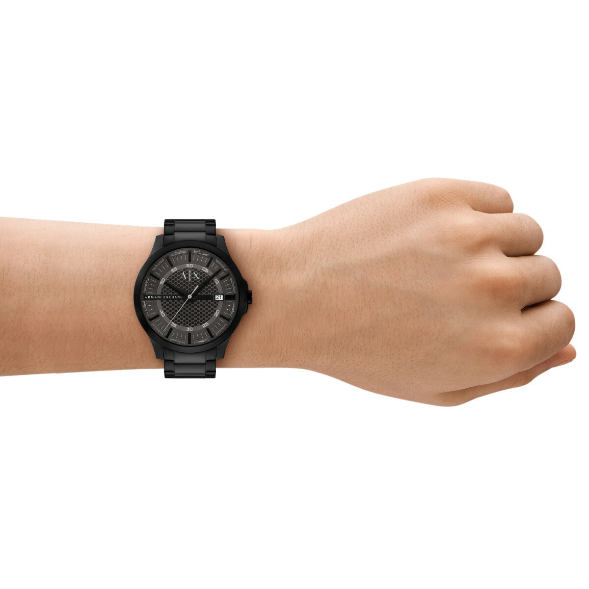 A|X アルマーニ エクスチェンジ ARMANI EXCHANGE 腕時計 メンズ 3針デイトウォッチ ブラック ステンレススチール AX2464【2025 新作】