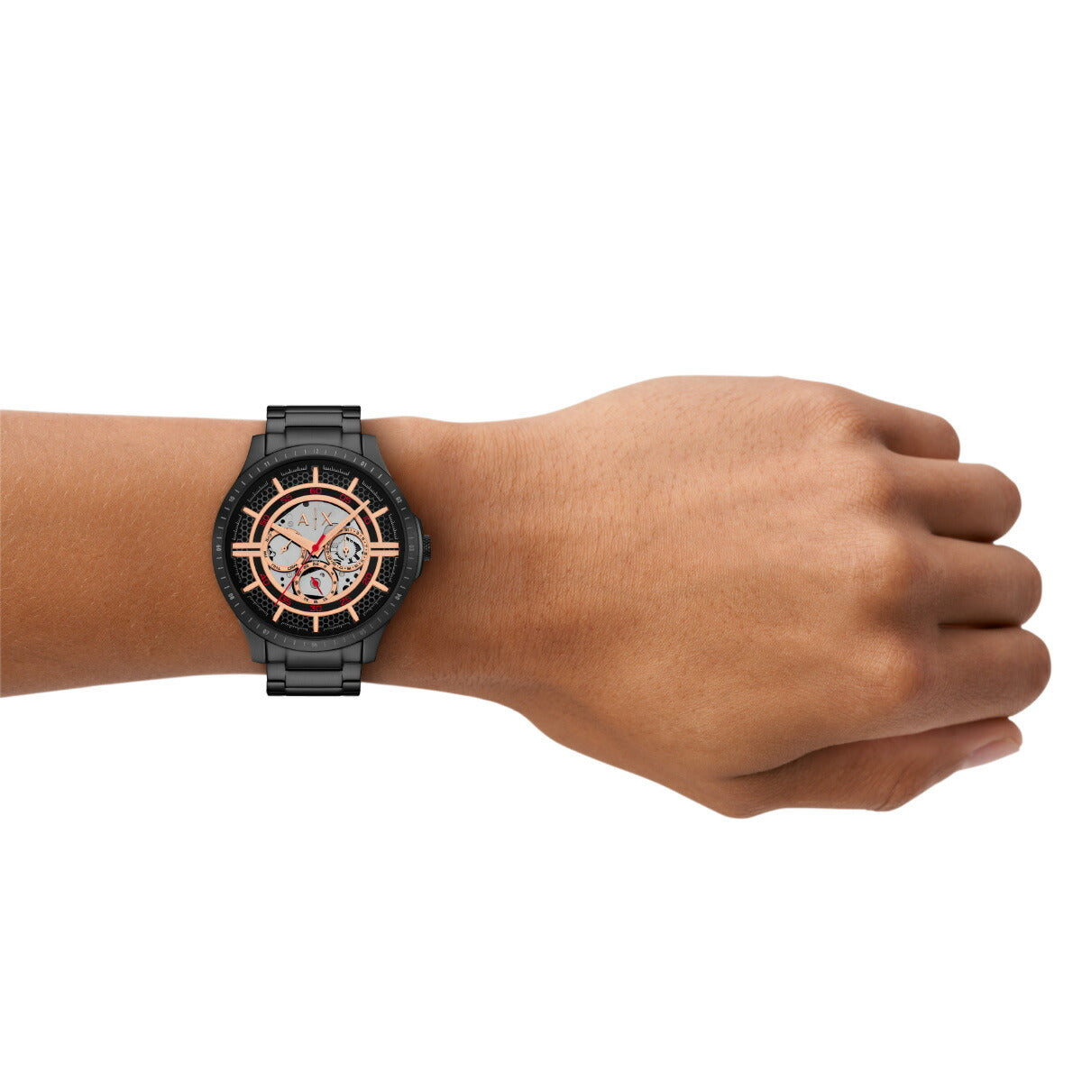 A|X アルマーニ エクスチェンジ ARMANI EXCHANGE 腕時計 メンズ 多機能ウォッチ ブラック ステンレススチール AX2465【2025 新作】