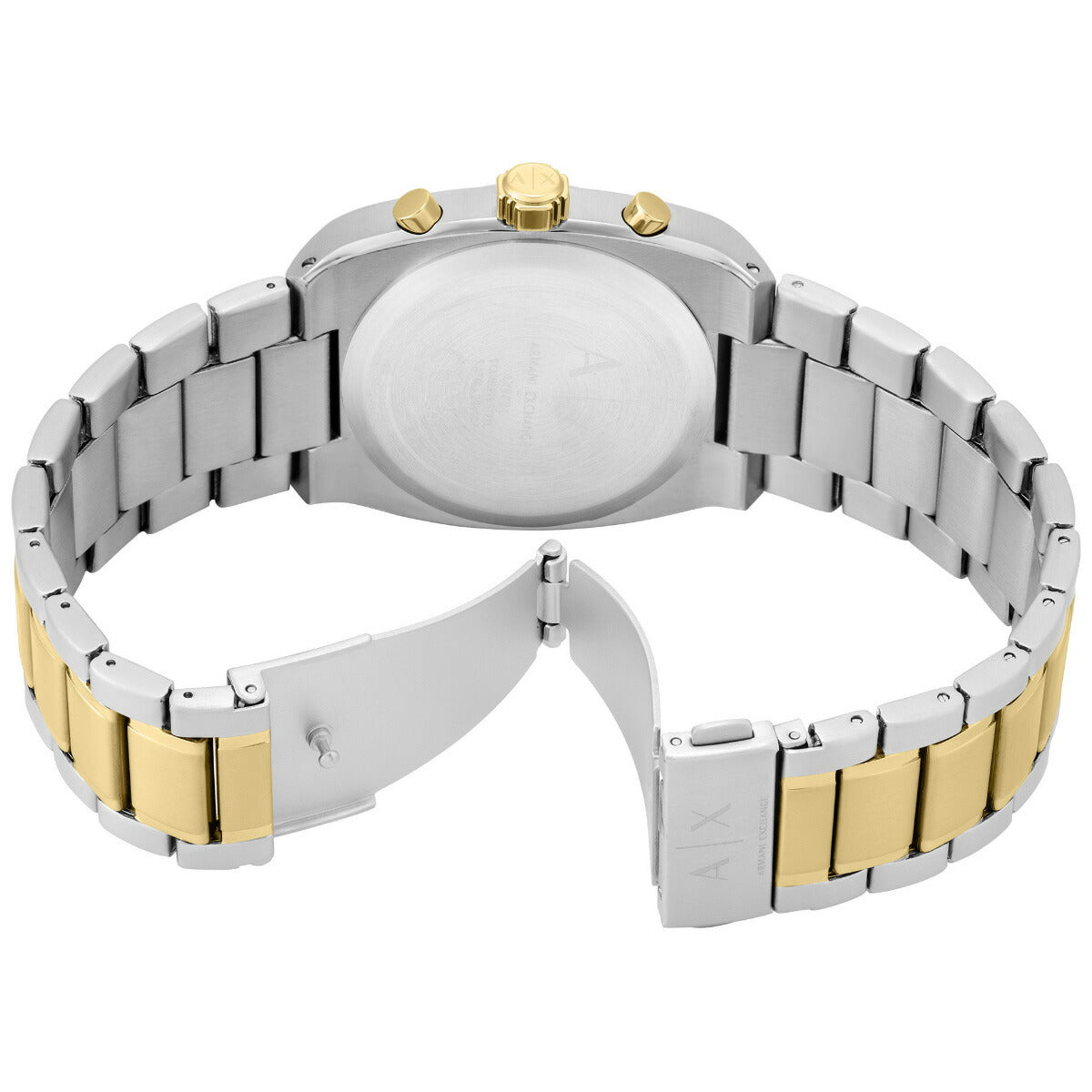 A|X アルマーニ エクスチェンジ ARMANI EXCHANGE 腕時計 メンズ クロノグラフウォッチ ツートン ステンレススチール AX2821【2025 新作】