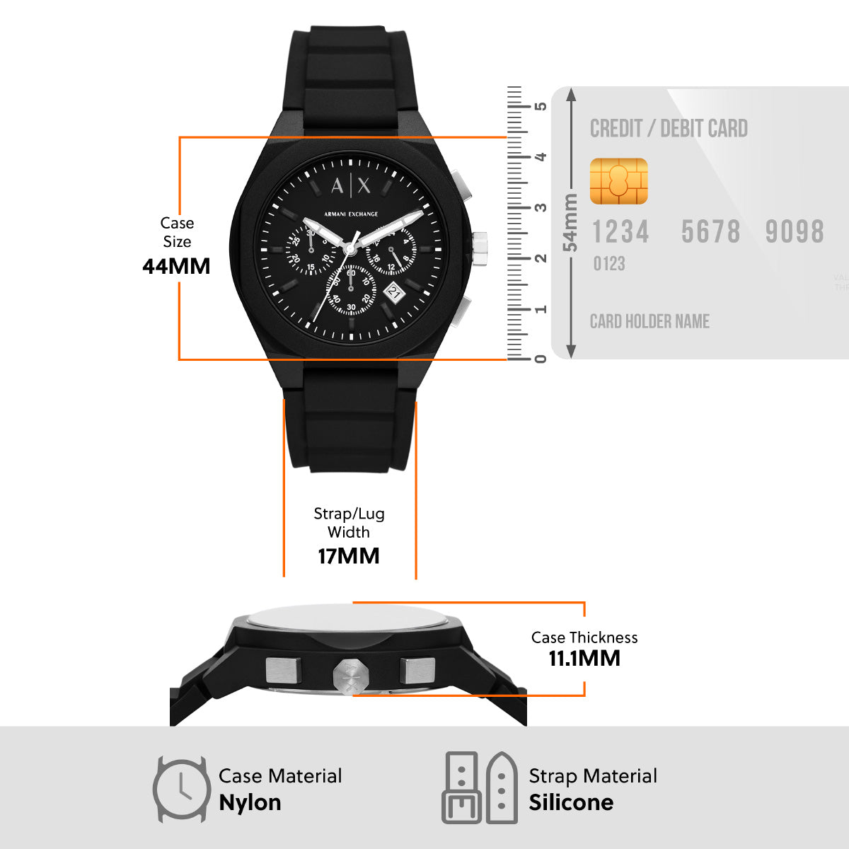 A|X アルマーニ エクスチェンジ ARMANI EXCHANGE 腕時計 メンズ クロノグラフ シリコンウォッチ AX4161