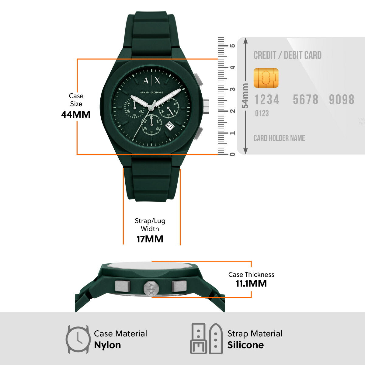 A|X アルマーニ エクスチェンジ ARMANI EXCHANGE 腕時計 メンズ クロノグラフ シリコンウォッチ AX4163