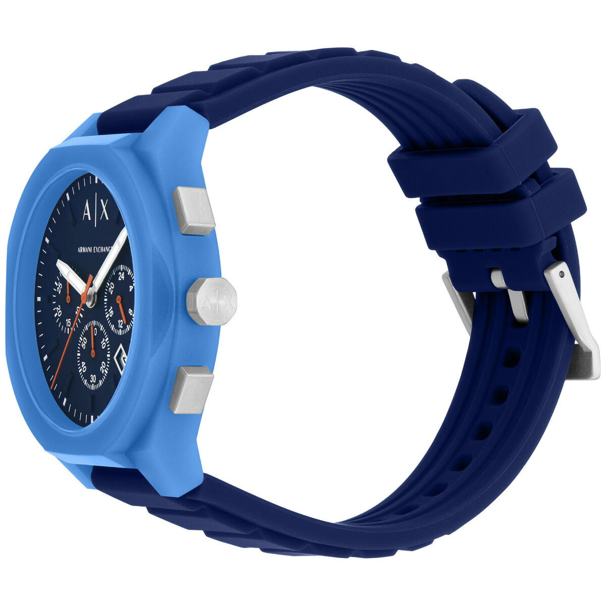 A|X アルマーニ エクスチェンジ ARMANI EXCHANGE 腕時計 メンズ SYNC クロノグラフウォッチ ブルー シリコン AX4170【2025 新作】