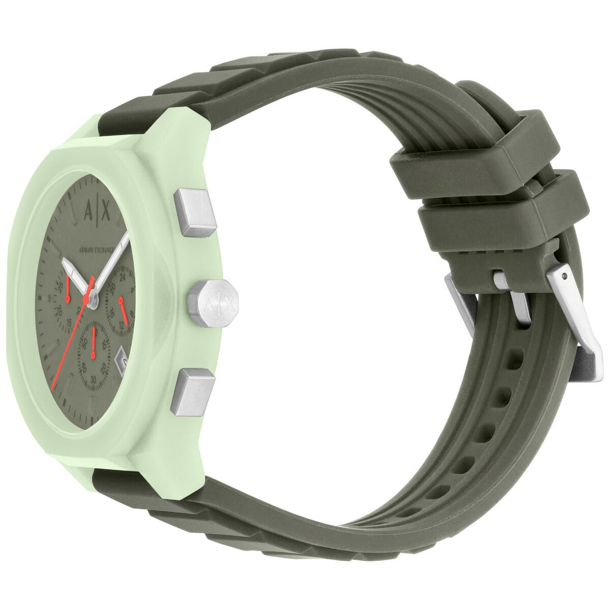 A|X アルマーニ エクスチェンジ ARMANI EXCHANGE 腕時計 メンズ SYNC クロノグラフウォッチ グリーン シリコン AX4171【2025 新作】