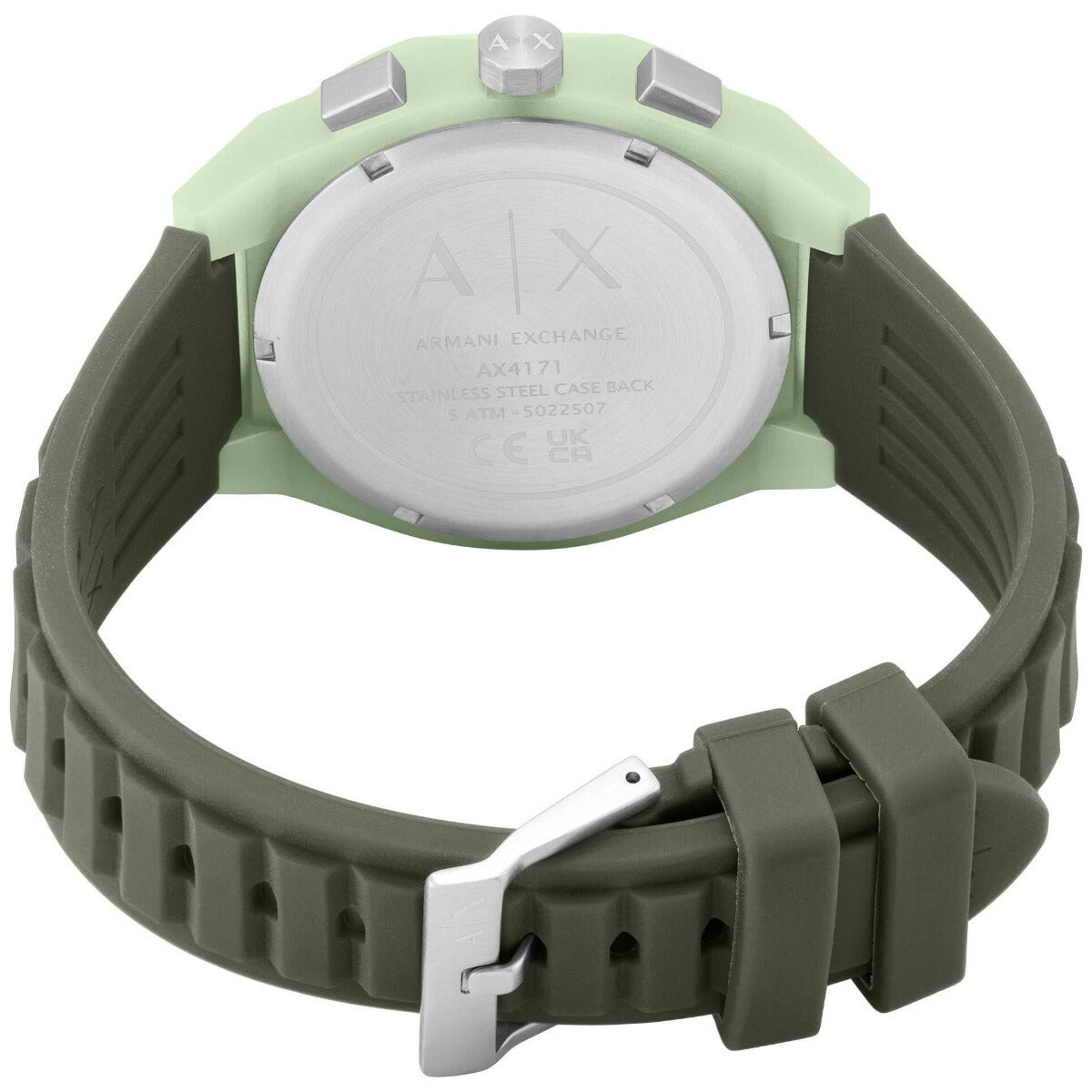 A|X アルマーニ エクスチェンジ ARMANI EXCHANGE 腕時計 メンズ SYNC クロノグラフウォッチ グリーン シリコン AX4171【2025 新作】