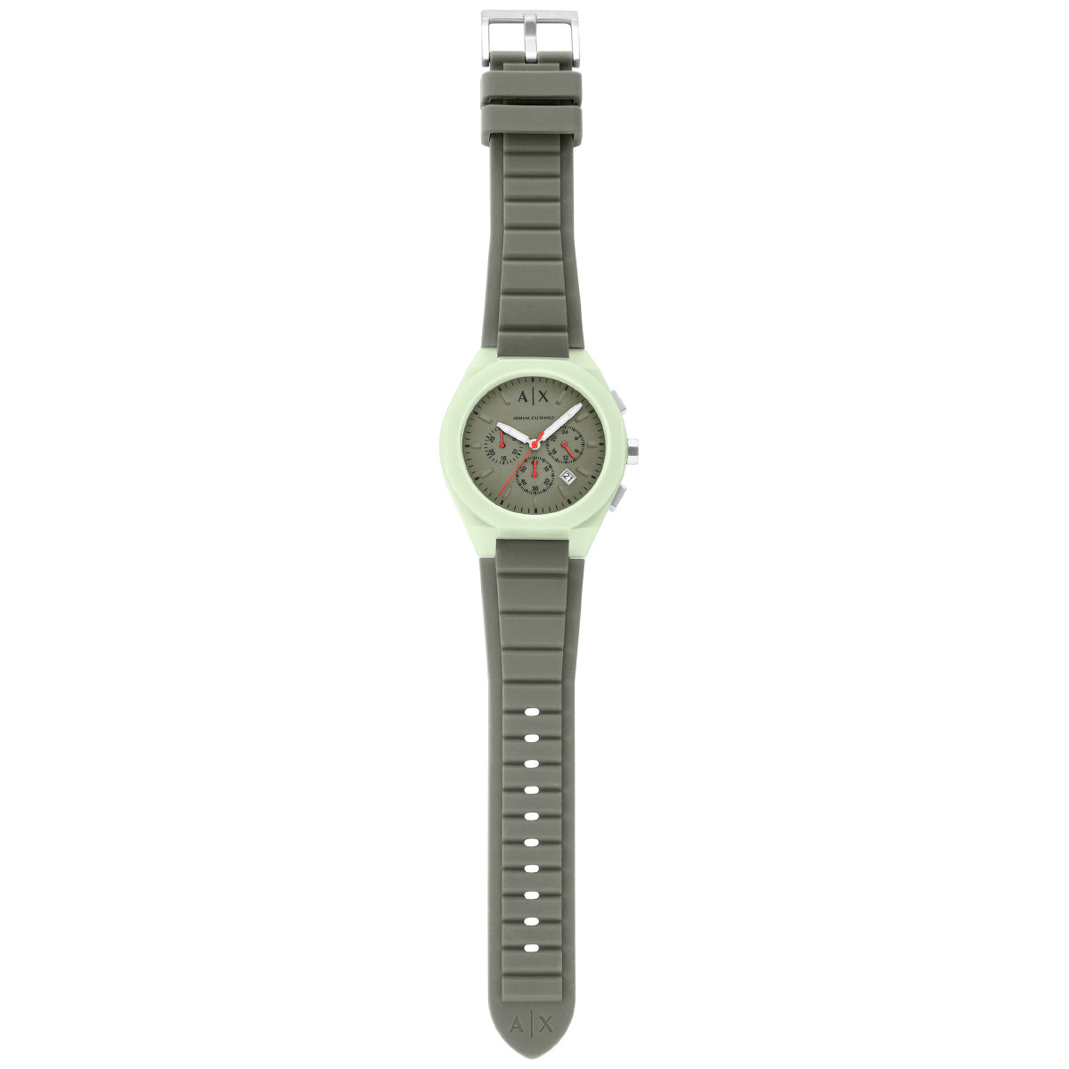 A|X アルマーニ エクスチェンジ ARMANI EXCHANGE 腕時計 メンズ SYNC クロノグラフウォッチ グリーン シリコン AX4171【2025 新作】