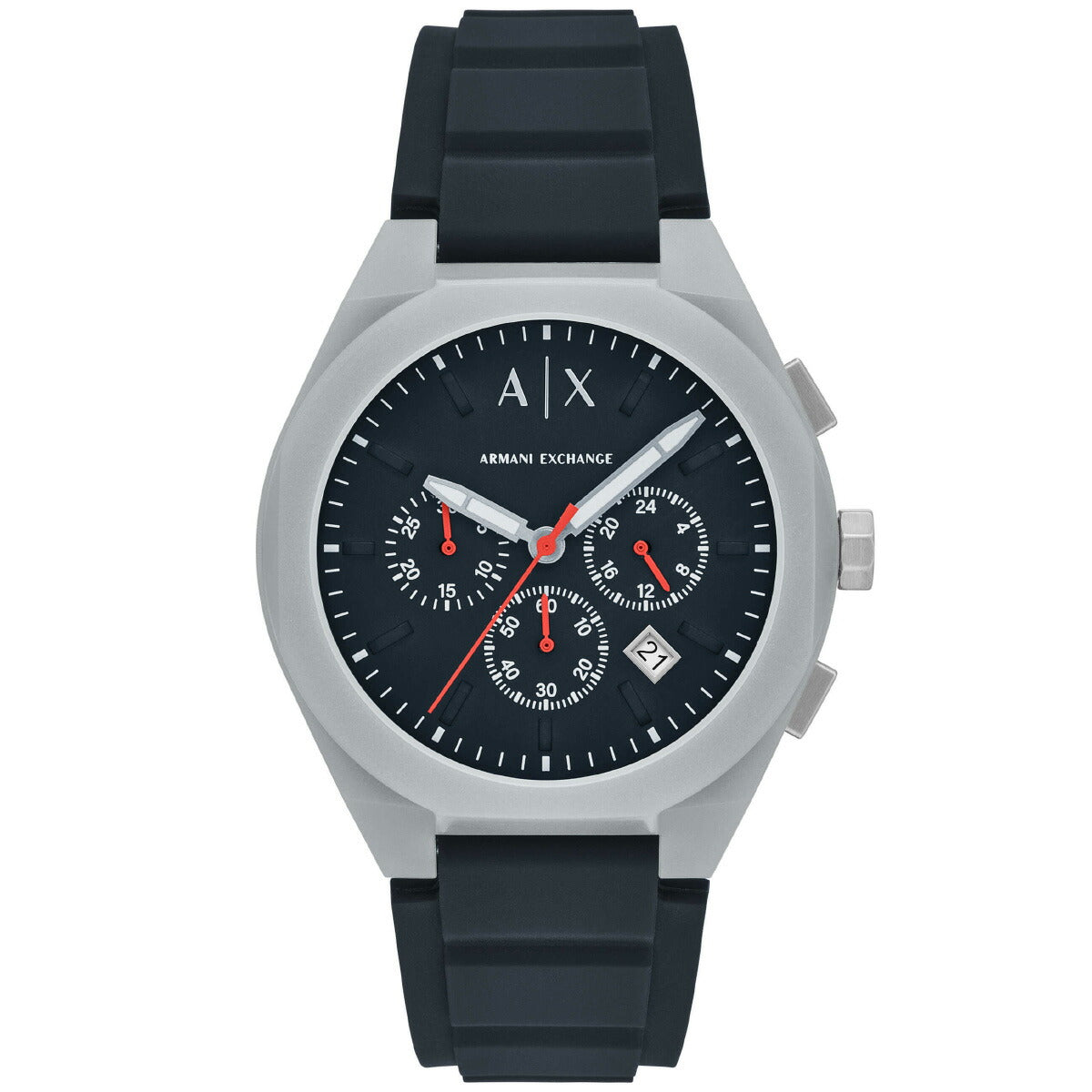 A|X アルマーニ エクスチェンジ ARMANI EXCHANGE 腕時計 メンズ SYNC クロノグラフウォッチ グレー シリコン AX4172【2025 新作】