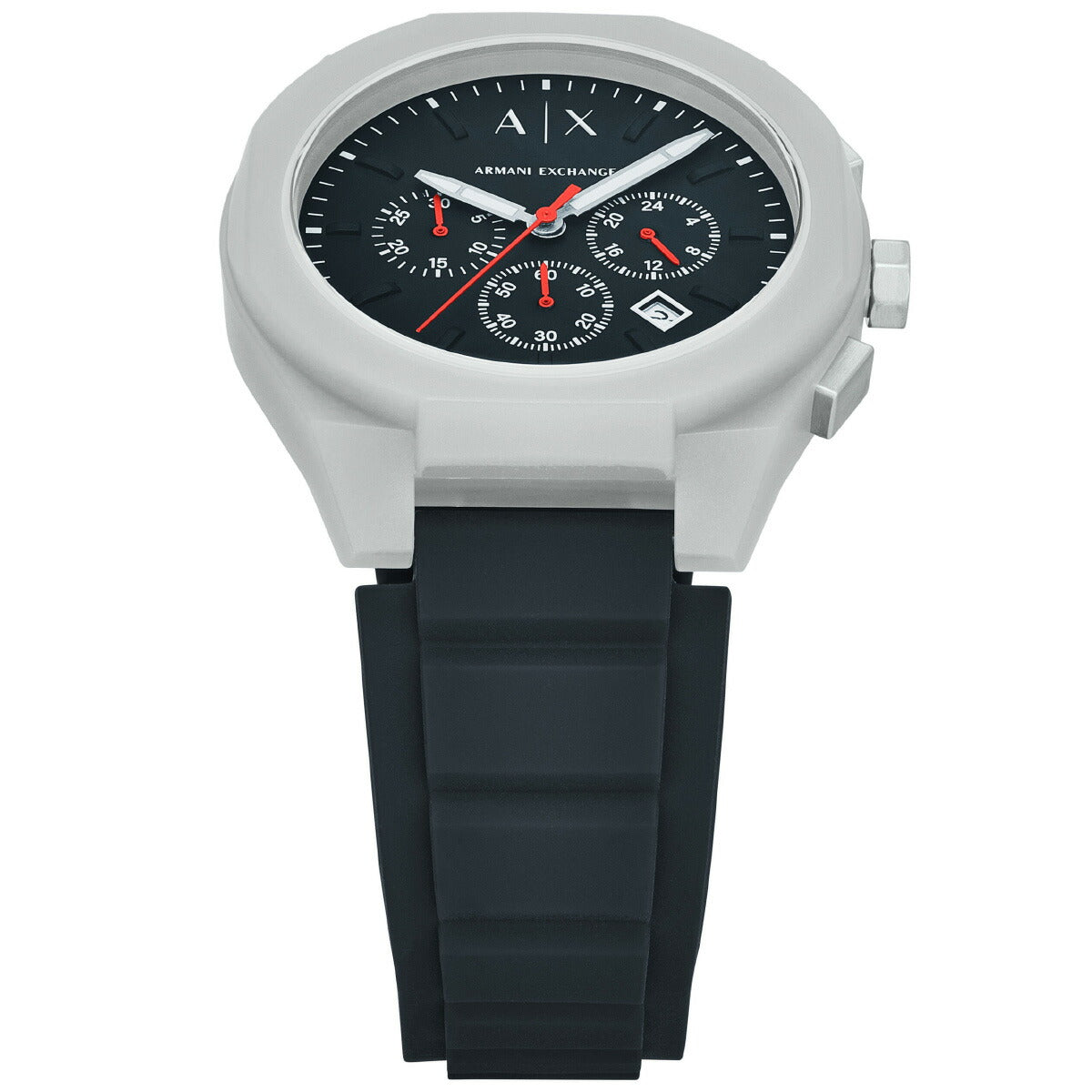 A|X アルマーニ エクスチェンジ ARMANI EXCHANGE 腕時計 メンズ SYNC クロノグラフウォッチ グレー シリコン AX4172【2025 新作】