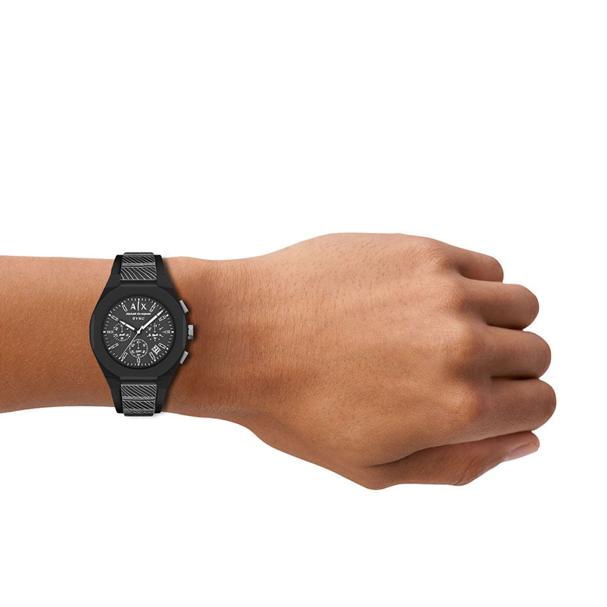 A|X アルマーニ エクスチェンジ ARMANI EXCHANGE 腕時計 メンズ クロノグラフ SYNC シリコン AX4174【60回分割手数料無料！】【2026新作】