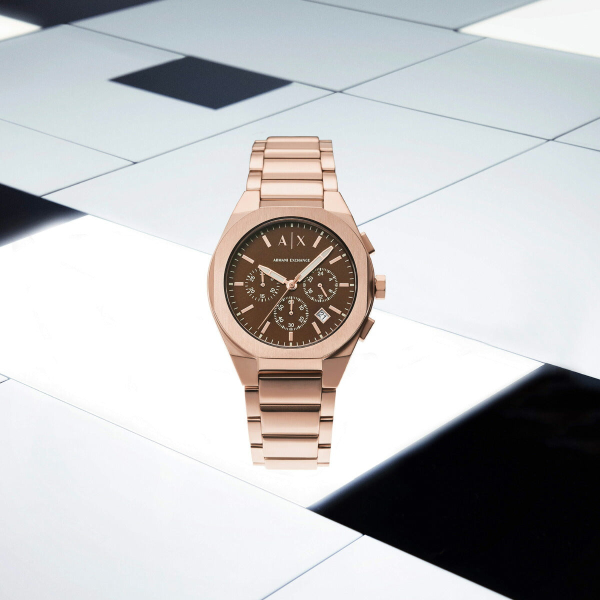A|X アルマーニ エクスチェンジ ARMANI EXCHANGE 腕時計 メンズ クロノグラフ ローズゴールドトーン ステンレススチールウォッチ AX4188【2025 新作】