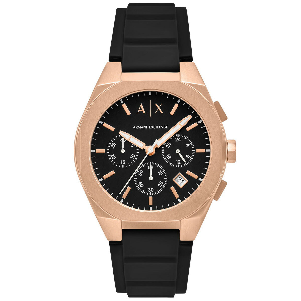 A|X アルマーニ エクスチェンジ ARMANI EXCHANGE 腕時計 メンズ SYNC クロノグラフウォッチ ローズゴールド シリコン AX4190【2025 新作】