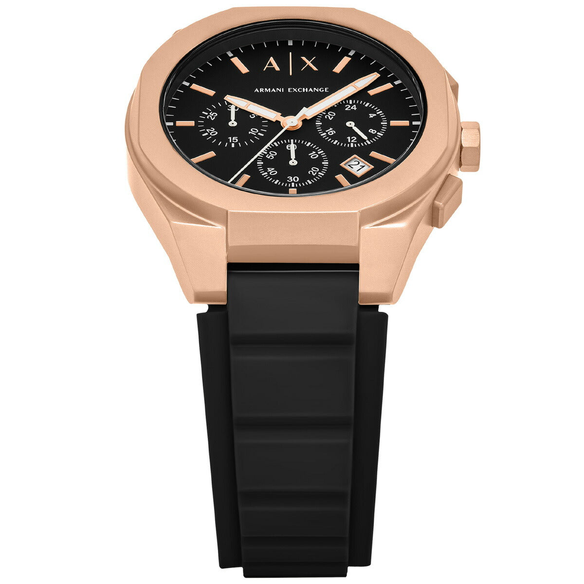 A|X アルマーニ エクスチェンジ ARMANI EXCHANGE 腕時計 メンズ SYNC クロノグラフウォッチ ローズゴールド シリコン AX4190【2025 新作】